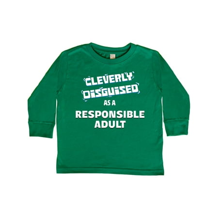 

Inktastic Cleverly Disguised as a Responsible Adult Gift Toddler Boy or Toddler Girl Long Sleeve T-Shirt