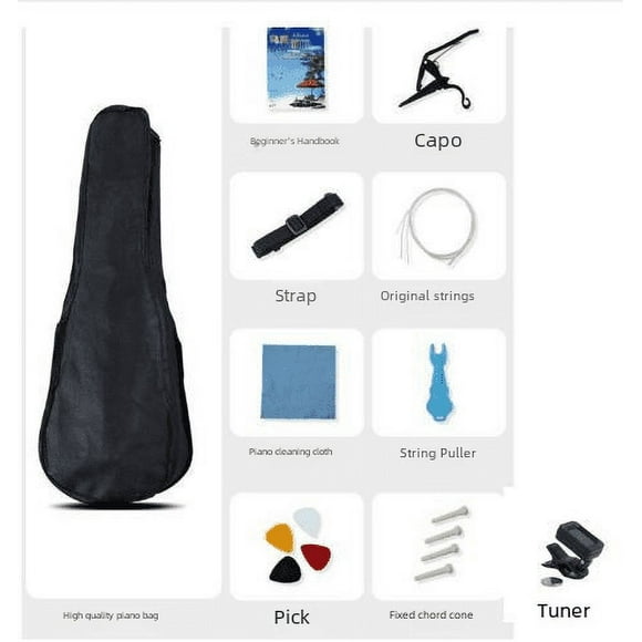 Paquete de guitarra, accesorios para guitarra folk, accesorios clásicos, paquete para principiantes, bolsa de regalo para principiantes