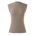 thumbnail image 4 of TTUHYWXI Women's Sleeveless Sweater Vest Summer Neck Casual Pullover Lightweight Tops 2025 (Khaki, S), 4 of 5