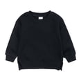 thumbnail image 1 of Suéter Herrnalise para niños y niñas, cuello redondo, tallas pequeñas y medianas, jersey de forro polar de color liso, liquidación., 1 of 4
