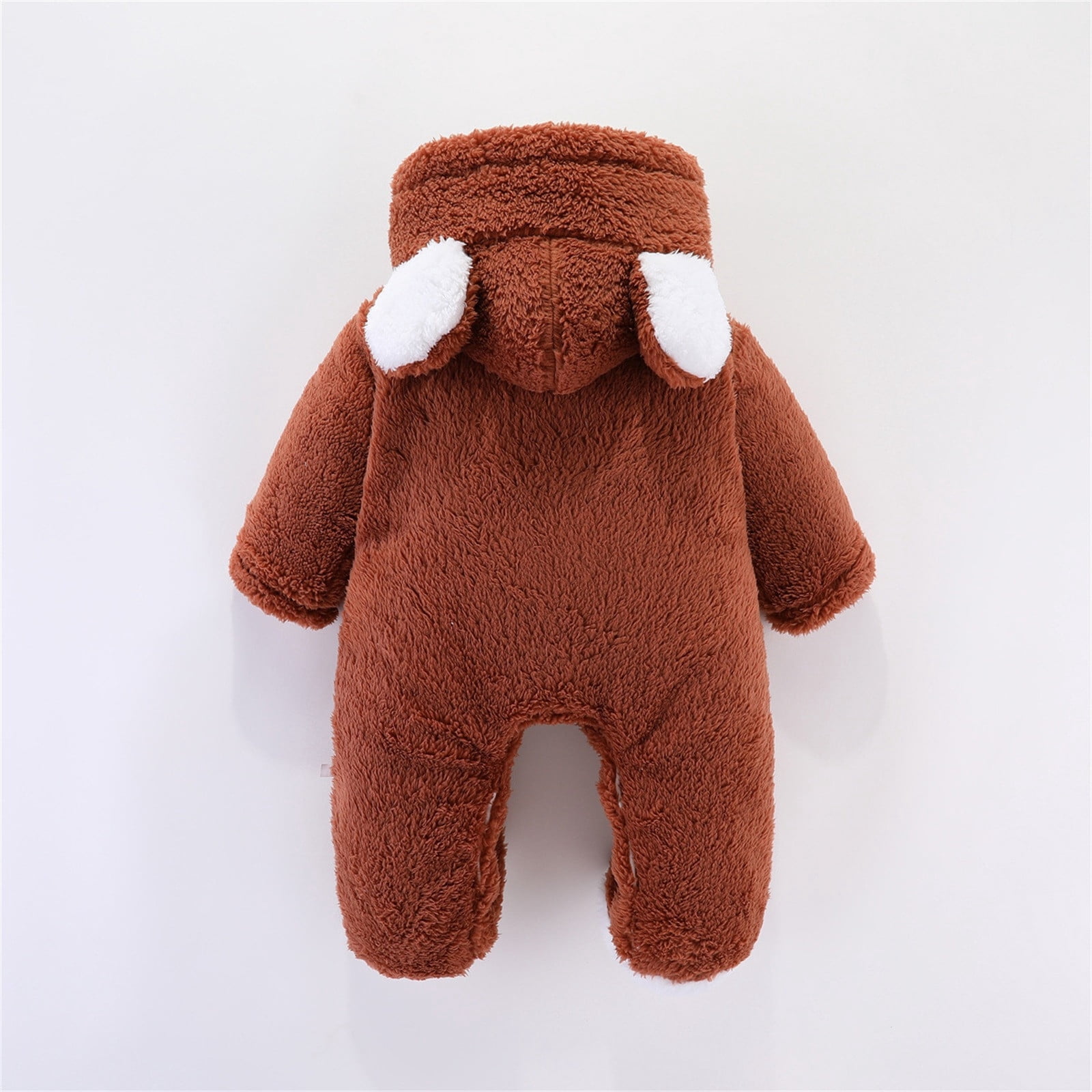 XFHLMJFF Toddler Girls Boys Romper Summer Jumpsuit Cute Adjustable Long Sleeve Patchwork Bear Ears Hooded Outfit Coat Lovely Dailywear Onesie