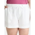 thumbnail image 5 of Terra & Sky Women's Plus Size Linen Blend Shorts, 5 of 5