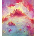 thumbnail image 2 of Ambesonne Coral Duvet Cover Sets, Vibrant Clouds Scenic, 2-Queen, Coral Purple Pale Blue, 2 of 2