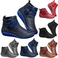 thumbnail image 5 of Women's Vintage Ankle Boots, Ankle Boots for Women Fashion Lace Up Booties Casual Side Zipper Booties Cozy Walking Flat Shoes for Spring Fall Winter Outdoor Walking Boots, 5 of 5