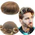 thumbnail image 1 of YANAHAIR Toupee para hombres - Sistema de reemplazo de cabello humano real - Postizo de encaje francés fino - Unidades de cabello personalizables - Piezas de cabello de aspecto natural - Prótesis capi, 1 of 1