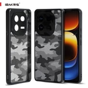 IBMRS [Precise Cutouts for Camera Lens] vivo iqoo 12 Case, Shockproof Phone Cover (Camo Black)