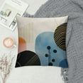 thumbnail image 2 of QZHH  Blue and Grey Throw Pillows Boho Pillow Covers Abstract Geometric Pillow Covers Mid Century Modern Decor for Sofa Bed Living Room Couch, 2 of 5
