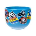 thumbnail image 3 of Felix the Cat the OG Felix Badges 20oz Ceramic Ramen Bowl with Chopsticks, 3 of 6