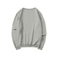 thumbnail image 4 of Lumtrix Womens Oversized Long Sleeve Sweatshirt Casual Crewneck Plain Pullover Tops 2025 Fashion Fall Clothes Y2K Hoodie Light Gray S, 4 of 6