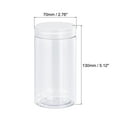thumbnail image 2 of Uxcell 14oz/ 400ml Round Plastic Jars with Transparent Screw Top Lid for Storage 2Pack, 2 of 5