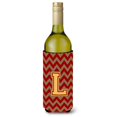 thumbnail image 1 of Letra L Chevron Garnet y Gold Bottle Bebida Aislante Hugger CJ1048-LLITERK Caroline's Treasures CJ1048-LLITERK, 1 of 1