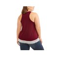 thumbnail image 2 of Women's Plus Racer Back Lace Tank, 2 of 2