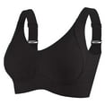 thumbnail image 3 of Ribbed Wireless Sports Bra Adjustable Straps Padded Comfort Everyday Bralette for Women, 3 of 5