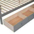 thumbnail image 5 of Bellemave L Shaped Triple Bunk Bed with Stairs, Wood Twin Over Full Bunk Bed with Desk and Wardrobe, Bunk Beds Frame with 3 Storage Drawers for 3 Teens（Gray）, 5 of 10
