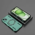 thumbnail image 4 of For iPhone 15 Magnetic Phone Case,Military-Grade Drop Protection,Compatible with Mag-Safe,Heavy Duty Tough Rugged Shockproof Dropproof Grip Armored Slim Phone Case Cover,Green, 4 of 10