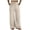 850#Beige, variant on Women's High Waist Boho Linen Palazzo Pants Lightweight Wide Leg Summer Work Pants Gray M