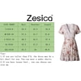 thumbnail image 4 of Vestido corto playero de verano para mujer, cruzado, con escote en V, estampado floral bohemio, con volantes y corte en A, 4 of 7