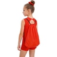 thumbnail image 2 of TTAO Girls Sparkly Ballet Dance Set 4-Piece Gymnastics Bundle Sleeveless Rhinestone Leotard with Shorts Outfits Gift Set A Red 8, 2 of 5