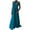 Blue, variant on Qiopertar Women's Sleeveless Solid Satin Lace Dress Cocktail Party Evening Gown Elegant Slit Formal Off Shoulder Wrap Dress, Green M