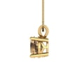 thumbnail image 3 of Clara Pucci 18K Yellow Solid Hypoallergenic Gold 1Ct Champagne Round Brilliant Cut Solitaire Designer Necklace Pendant For April, 3 of 7