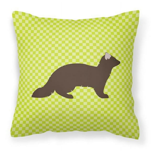 Carolines Treasures BB7695PW1818 Sable Marten Green Fabric Decorative Pillow, 18 x 18 in.