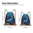 thumbnail image 2 of Gaeub Whimsical Underwater Fantasy Drawstring Backpack Bag Sport Gym Sackpack Heavy Duty String Backpack for Men Women-Medium, 2 of 6
