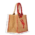 thumbnail image 3 of Women's Americana Cut Out Tote Bag,Red Print Shoulder Tote Bag,Large Capacity Casual Handbag Beach Bag for Daily Use,Style Openwork Tote, 3 of 6