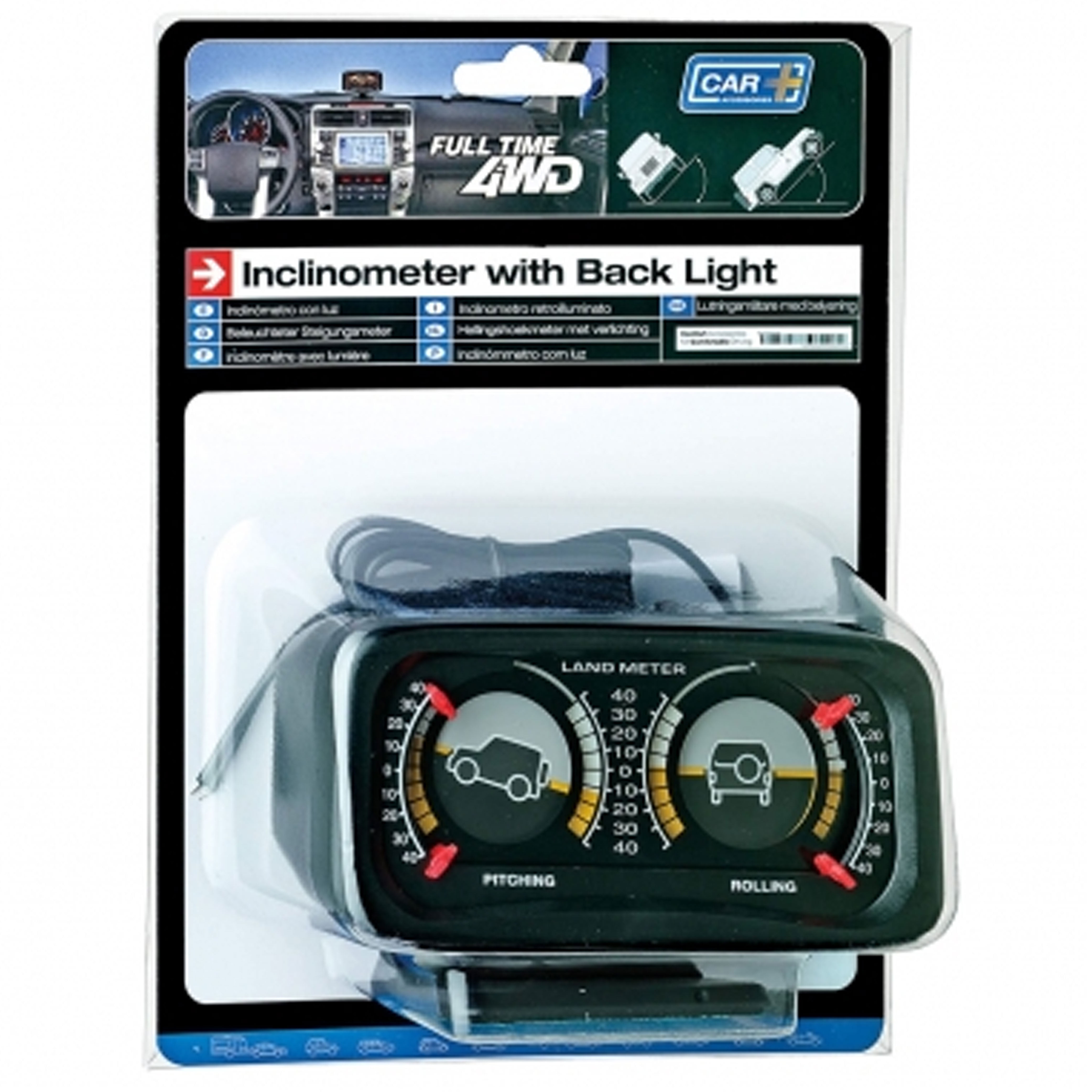 AllTopBargains SG20235 Off-Road Car Inclinometer Gauge Tilt Indicator Angle Level Slope Meter Pitch