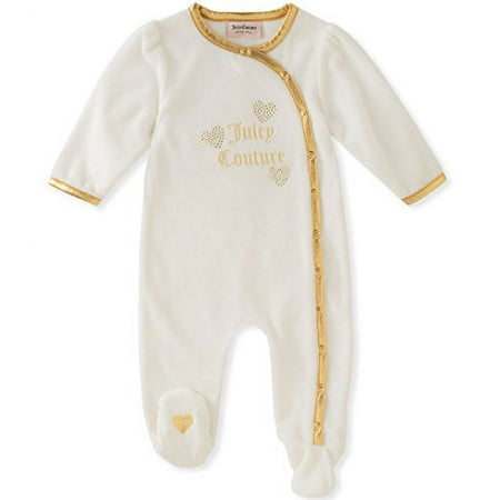 Juicy Couture Girls' Footie, Pink Boxer, 6-9 Months