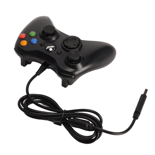 Mando de juegos con cable, multifuncional, cómodo, con vibración, para juegos Android, color negro
