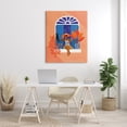 thumbnail image 2 of Stupell Industries Woman Reading Balcony Perched Cat Tropical Plants, 36 x 48, Designed by Make Much Studios, 2 of 5
