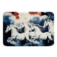 thumbnail image 1 of Tapis de Bain Cheval Animaux de Ferme 16"x24 Pouces Tapis pour Filles, Accessoires de Salle de Bain Western Soleil Rouge Nuages Tapis Extérieurs, Cadeaux Cheval Décoration Western pour la Maison, 1 of 5