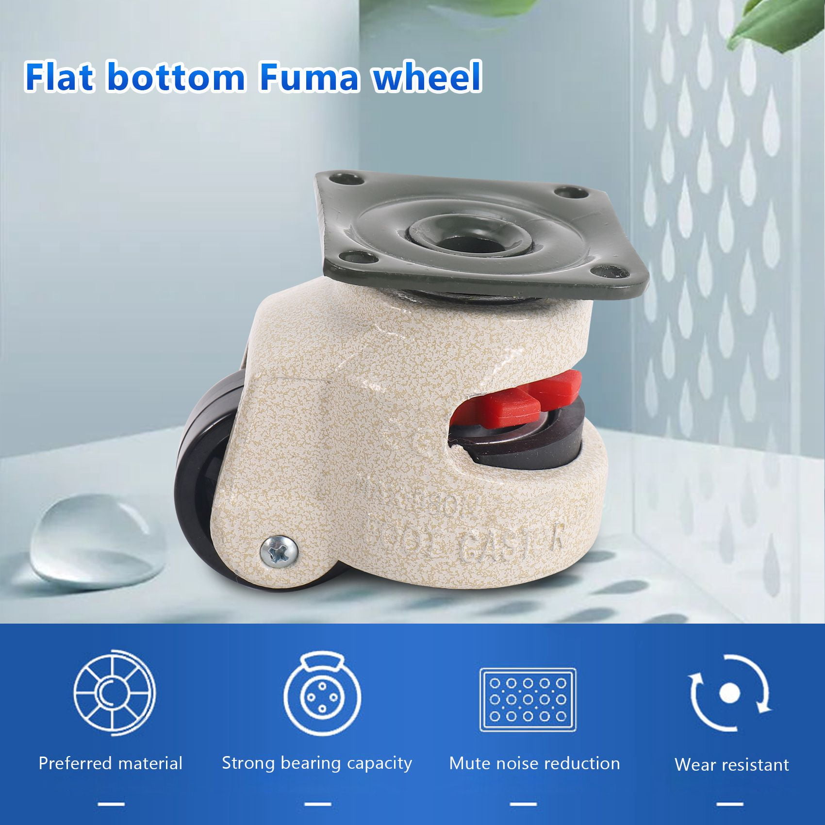 4 Pcs Retractable Leveling Casters Industrial Machine Swivel Caster Castor Wheel for Office Chair Trolley 330 Lbs Capacity -40F