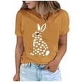 thumbnail image 2 of Tops de Cuello Alto para las Mujeres Amante Impreso Camiseta Cuello Redondo Manga Corta, Poliéster Spandex, 2 of 7