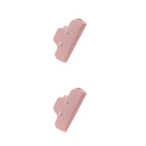 Moyic Clips de sellado para bolsas de alimentos, 10 Uds., para el hogar, cocina, leche en polvo, té, aperitivos, bolsa, herramienta de sellado, Clips rosado 2piezas Moyic CBP066687