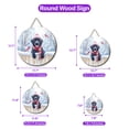 thumbnail image 5 of Playful Labrador Retriever Welcomes Winter Snowy Day with Cardinal Bird Round Wood Sign Lab Dog Lover Gifts Hanging Wall Home Decor - 2017, 5 of 5