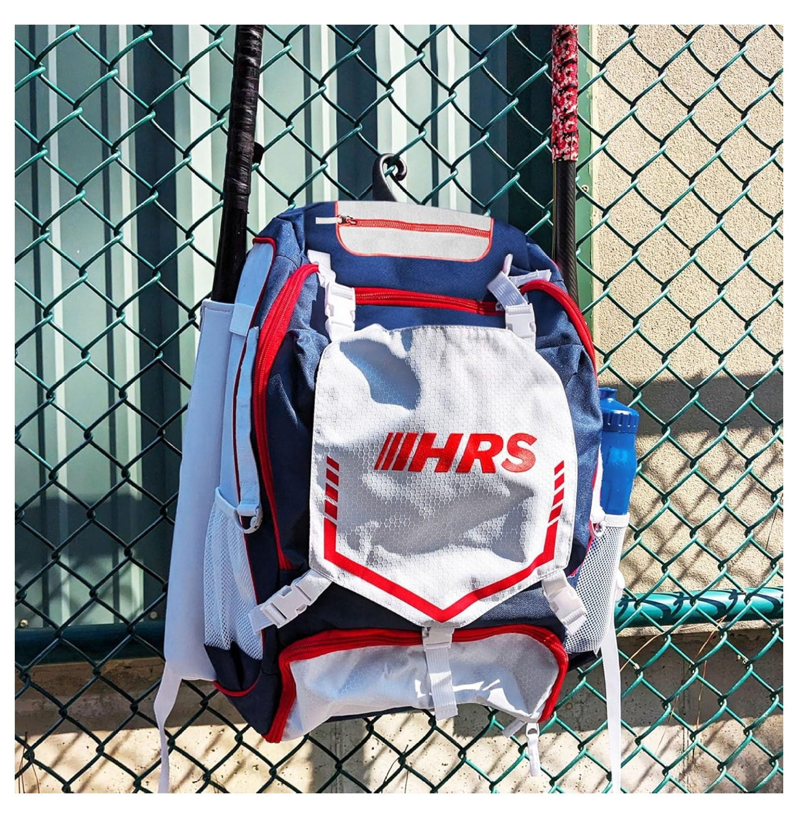 Baseball Bag, Softball Bat Bag for Youth & Adult. Holds 4 Bats, Glove, Water Bottle, Shoe Compartment, Helmet, Fence Hook for Equipment & Gear