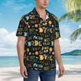 thumbnail image 3 of Vsdgher Basketball Print Men's Hawaiian Shirts Button Down Tropical Holiday Beach Shirts Vacation Clothes,X-Large, 3 of 7