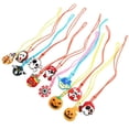 thumbnail image 3 of Monebena 12 pcs Halloween LED Necklace Bracelets Pumpkin Ghost Pirate Spider Eyeball Necklace Halloween Party Favor Light up Flashing Decoration Trick Treats Gift Bag Fillers for Women Men Family Pack, 3 of 8