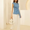 thumbnail image 7 of Womens Tops Short Sleeve Casual Printing s V Neck Loose T Shirt Blouse Tops Fashion Clothes Blouses Dressy Casual Women, 7 of 7