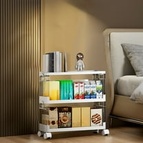 Danhjin Storage Shelves, 17.52x13.78x9.45in Foldable Snack Shelves Unit 2 Tier Storage Shelf Freestanding Shelving for Garage, Kitchen, Basement, Laundry Room, Workshop Organization