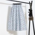 thumbnail image 1 of ICHUANYI Clearance Women's Elastic Waist Printed Mid-length With Pleated Large Hem A-line Skirt(Blue, XL) Ichuanyi Ichuanyi, 1 of 9