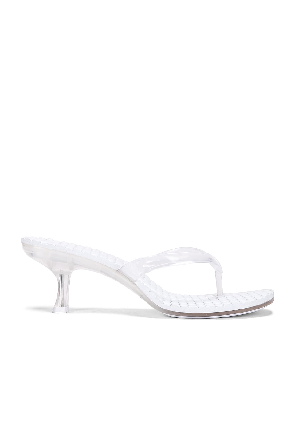 clear kitten heel mules