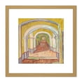 thumbnail image 1 of Van Gogh Corridor In The Asylum Painting 8X8 Inch Square Wooden Framed Wall Art Print Picture with Mount, 1 of 4