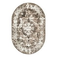 thumbnail image 2 of Unique Loom Sofia Collection Area Rug - Salle Garnier (4' 1" x 6' 1" Oval Light Brown/Ivory), 2 of 6