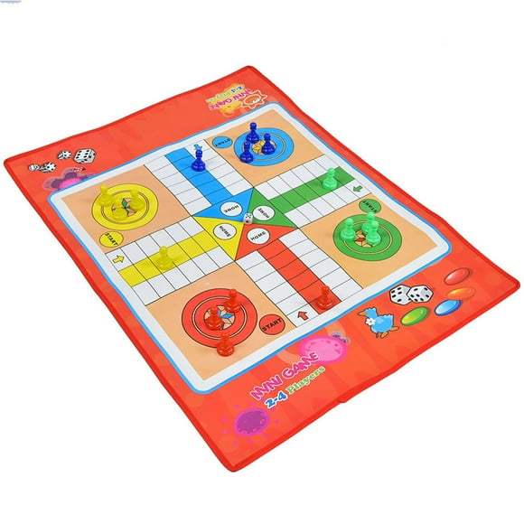 Ludo Board Game Snakes And Ladders Board Game Kids Non Woven Fabric Non Woven Traditional Snakes Ladders Playing Children Kids Toys Ludo Family Game Board Set