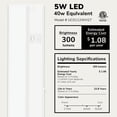 thumbnail image 3 of Inlight 12-inch LED Under Cabinet Lighting, Hardwired or Plugged-in, 2700K/4000K/5000K, Power Cord Sold Separately, White, UC0112WH27, 3 of 11