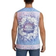 thumbnail image 4 of Gaeub Round Snow Merry Christmas Men's Sleeveless Muscle Shirts Workout Tank Tops, Odor Protection and Comfortable - Medium, 4 of 8