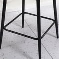 thumbnail image 2 of Counter Height Swivel Bar Stools Set of 2, 360° Swivel Upholstered Barstools with Back and Metal Legs, 25.6" Seat Height,Counter Stools for Kitchen Island and Pub,Linen Cloth, 2 of 7