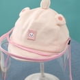 thumbnail image 5 of Protector facial para bebé, sombrero protector facial extraíble para niños, protector facial transparente desmontable, color rosa, 5 of 5